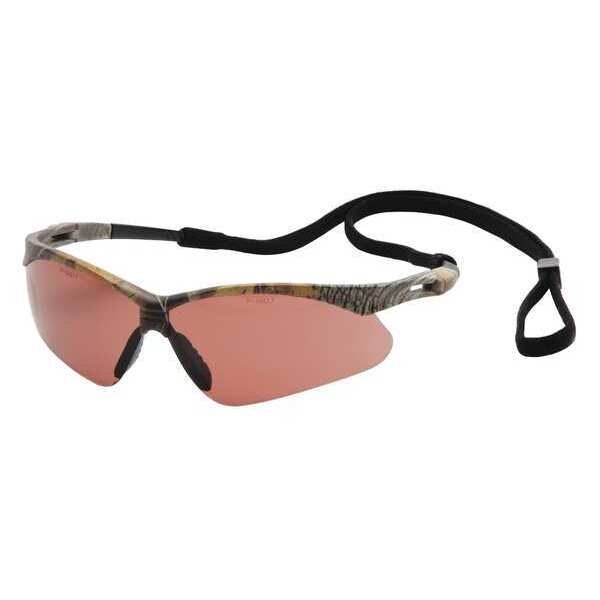 Safety Glasses, Wraparound Bronze Polycarbonate Lens, Anti-Fog, Anti-Static, Scratch-Resistant