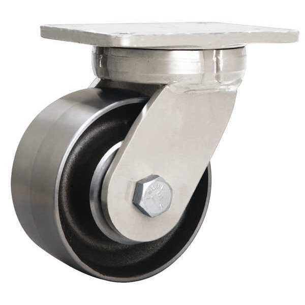 Plate Caster, Swivel, Heavy-Duty, 3500 lb.