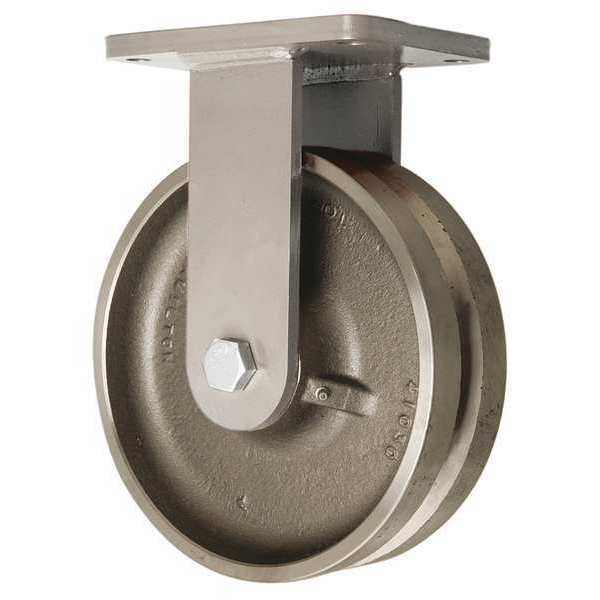 Plate Caster, Rigid, Heavy-Duty, 3000 lb.