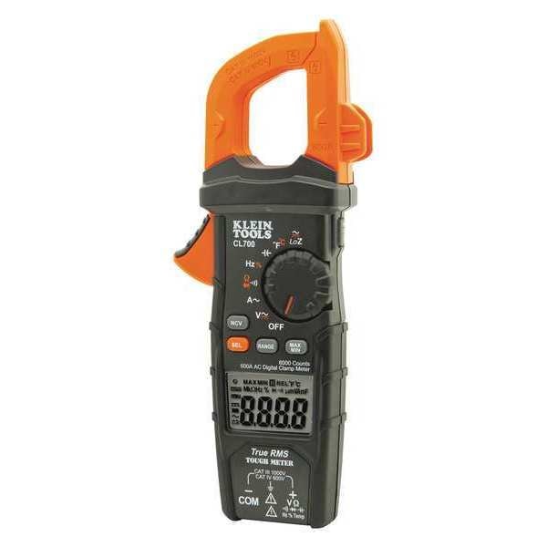 Clamp Meter, LCD, 600 A, 1.4 in (36 mm) Jaw Capacity, Cat IV 600V Safety Rating