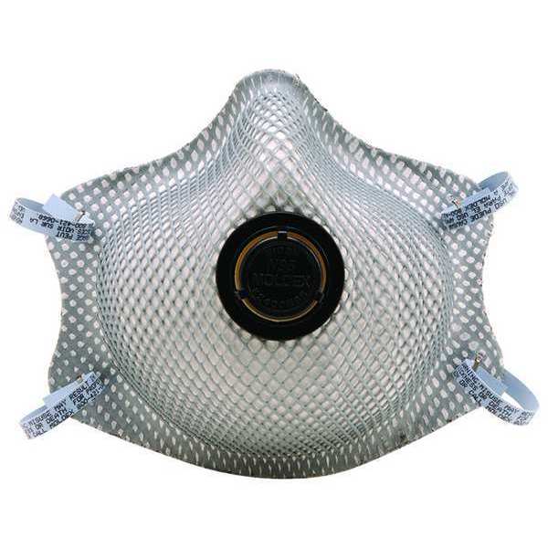 Disposable Respirator w/ Valve, M/L, Gray, PK2