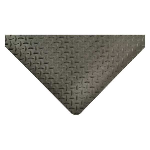 Antifatigue Runner, Black, 30 ft. L x 3 ft. W, Vinyl Surface Nitrile Rubber Sponge Base, 9/16