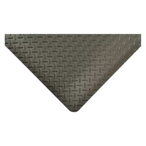 Antifatigue Runner, Black, 30 ft. L x 2 ft. W, Vinyl Surface Nitrile Rubber Sponge Base, 9/16