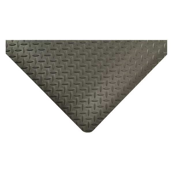 Antifatigue Runner, Black, 13 ft. L x 3 ft. W, Vinyl Surface Nitrile Rubber Sponge Base, 9/16