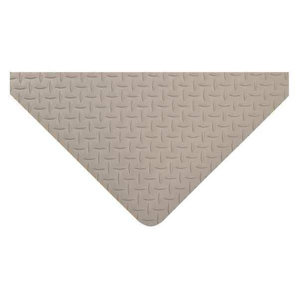 Antifatigue Mat, Gray, 5 ft. L x 3 ft. W, Vinyl Surface Nitrile Rubber Sponge Base, 1