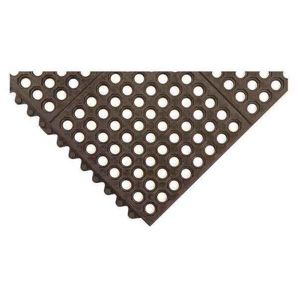 Interlocking Drainage Mat Tile, 3 Ft W x 3 Ft L, 1/2 In Thick