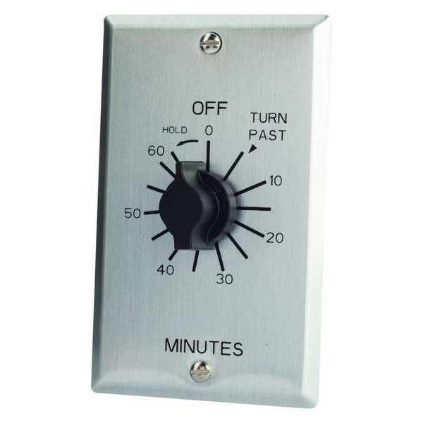 Spring-Wound Timer, Range 0 to 60 min., Knob: Plastic