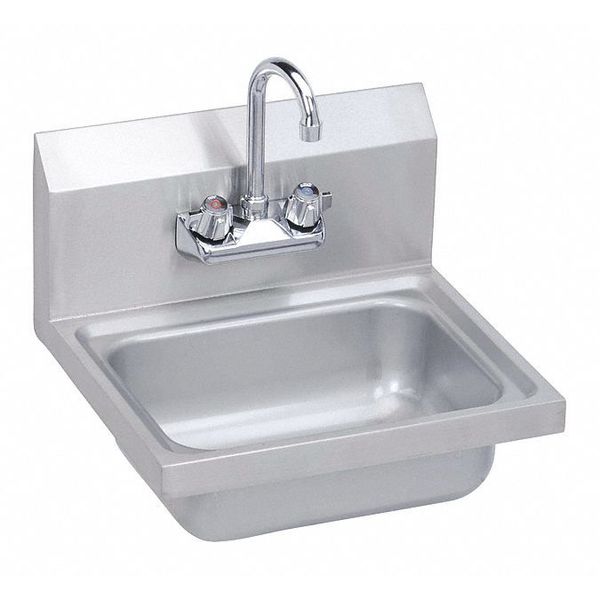 Wall Mnt Econ Sink Deck Mnt Faucet, Wall Mount, 1 Set, On Center Hole, #4 Finish Finish