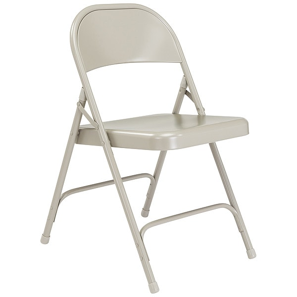 Folding Chair, Steel, Gray, PK4