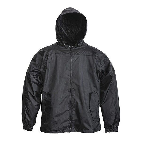 Unisex Black Polyester Waterproof Jacket size, Size: Xl