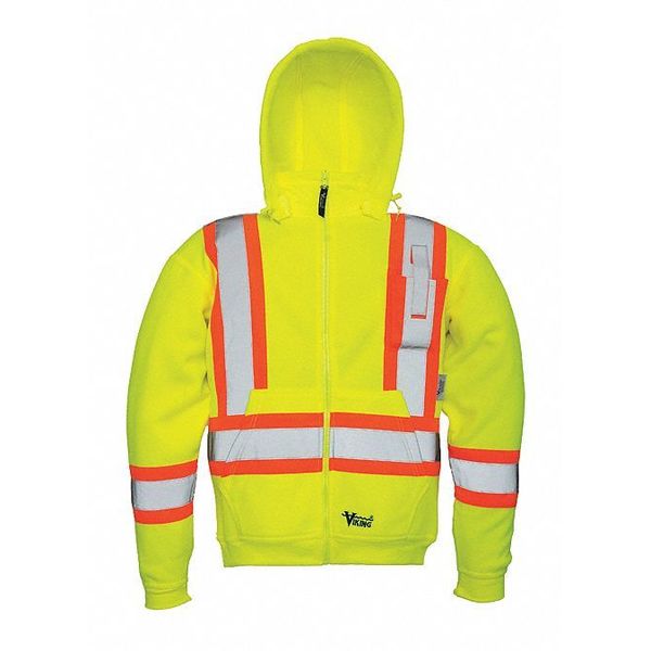 Safety Fleece Hoodie, Green, S