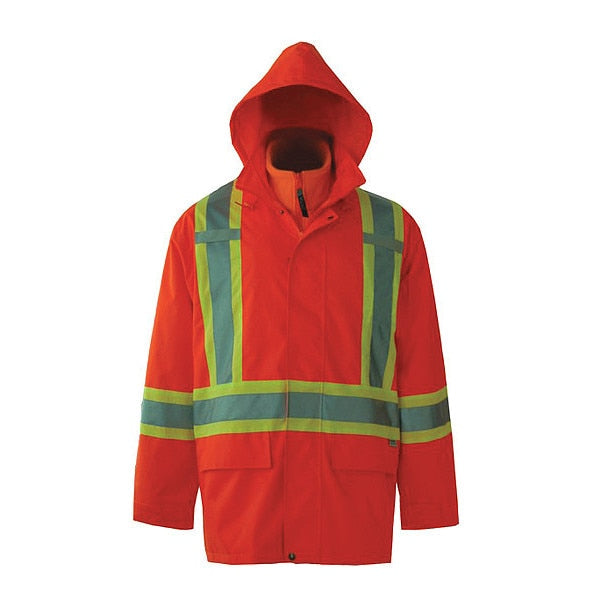 Safety Parka, 300D, 3-in-1, Orange, S