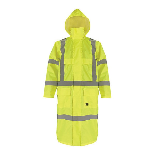 Safety Long Coat, Hi-Vis, 150D, M