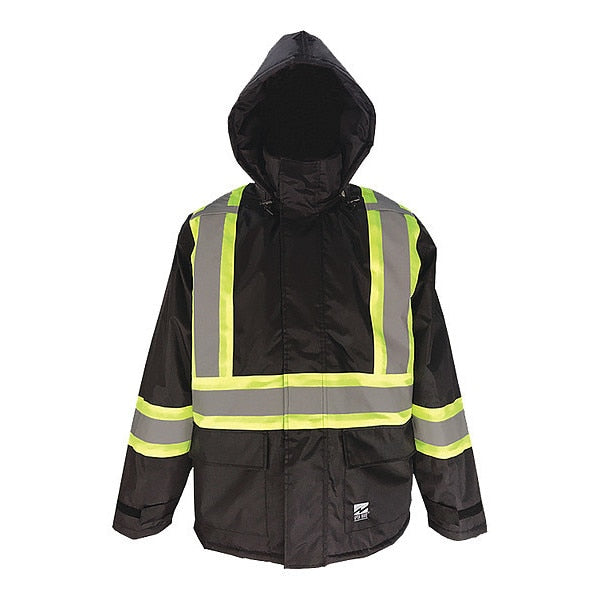 Jacket, Hi-Vis, Insulated, 150D, Black, 2XL