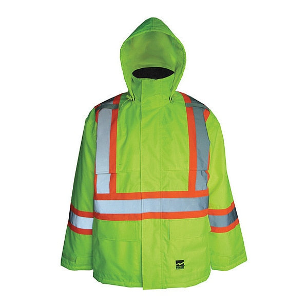Jacket, Hi-Vis, Insulated, 150D, Green, 3XL