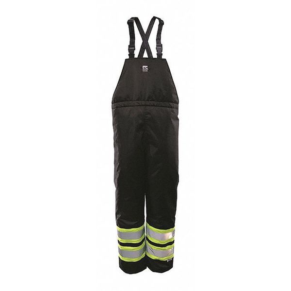 Bib Pants, Hi-Vis, Insulated, 150D, Black, M