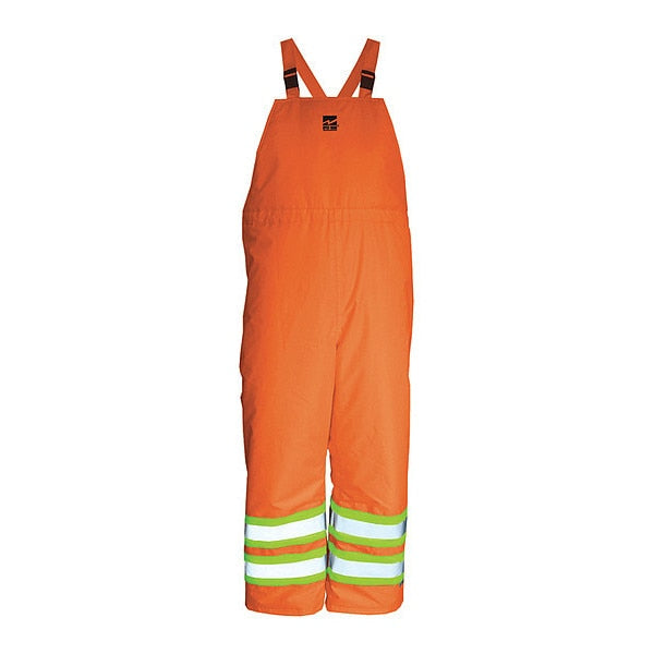 Bib Pants, Hi-Vis, Insulated, 150D, Orange, M