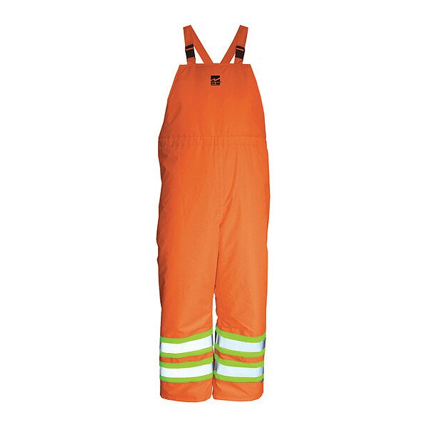 Bib Pants, Hi-Vis, Insulated, 150D, Orange, L