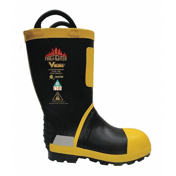 Fire Boot Felt Lined, Yllw/Blk, Size 9, PR