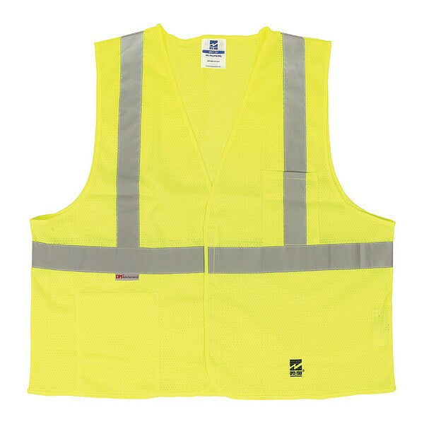 Safety Vest, Mesh, Green, S/M, PK25