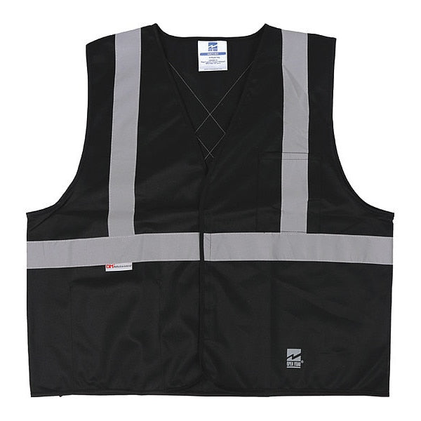 Safety Vest, Solid, Black, 4XL/5XL, PK25