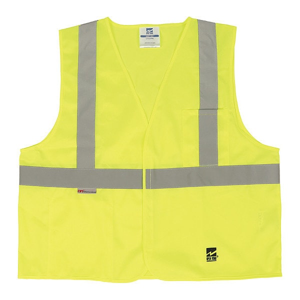 Safety Vest, Solid, Green, L/XL, PK25