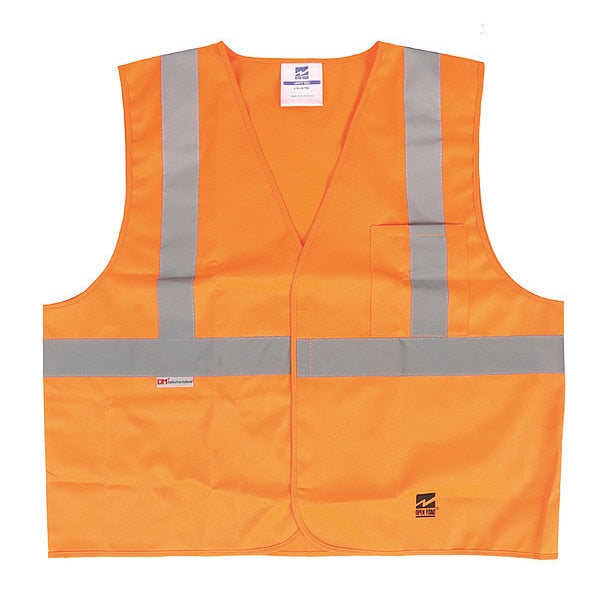 Safety Vest, Solid, Orange, S/M, PK25