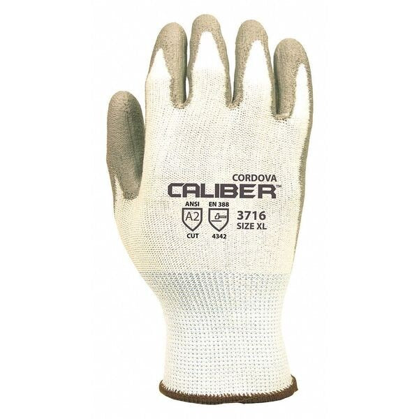 Cut Resistant Coated Gloves, A2 Cut Level, Polyurethane, M, 1 PR