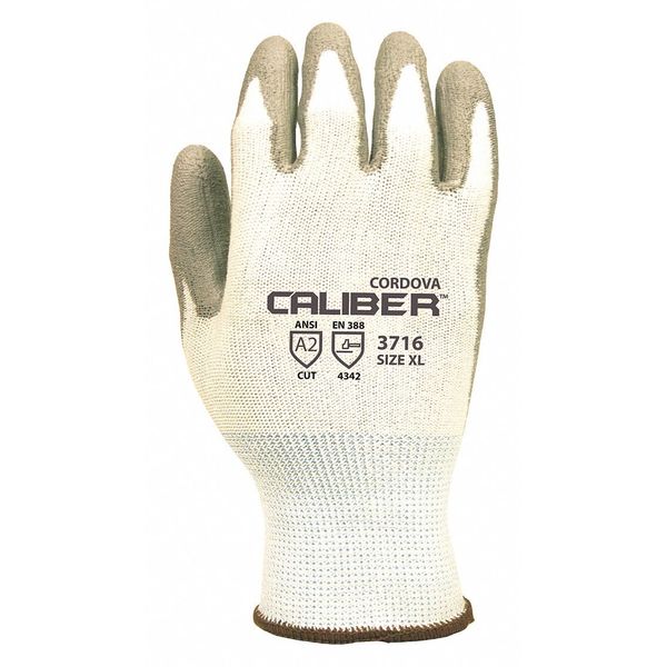 Cut Resistant Coated Gloves, A2 Cut Level, Polyurethane, L, 1 PR