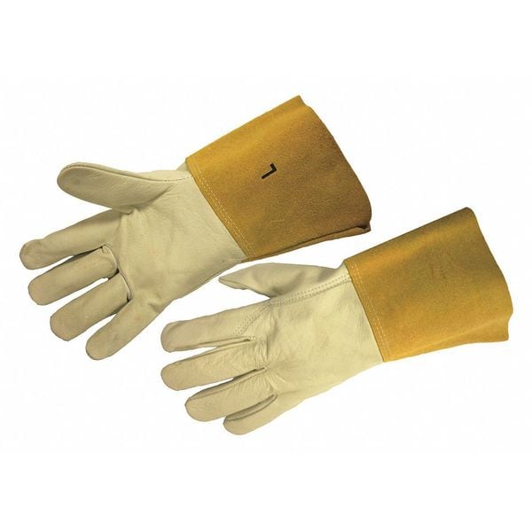 MIG/TIG Welding Gloves, Cowhide Palm, M, 12PK