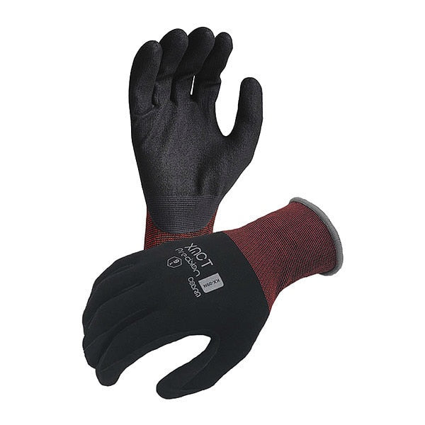Karbonhex Premium 15 ga. Nylon/Spandex Gloves, Dura-Foam Nitrile Palm Coating, M