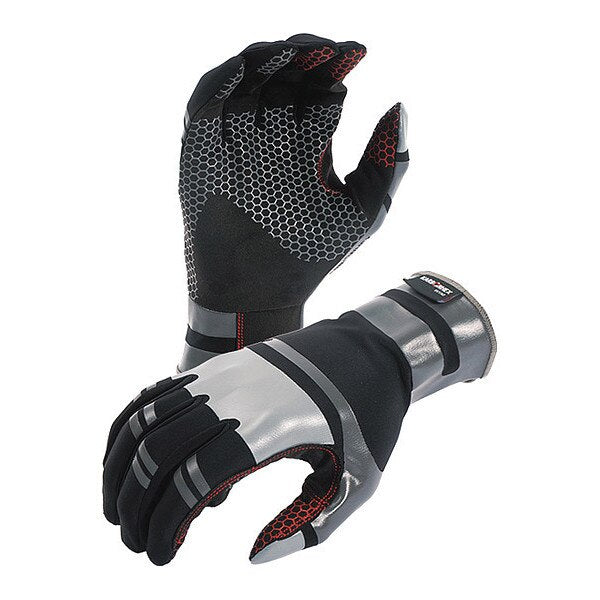 Mechanics Gloves, 2XL, Black/Gray/Red
