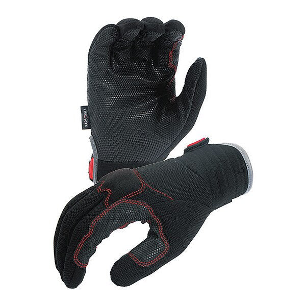 Mechanics Gloves, 2XL, Black/Red