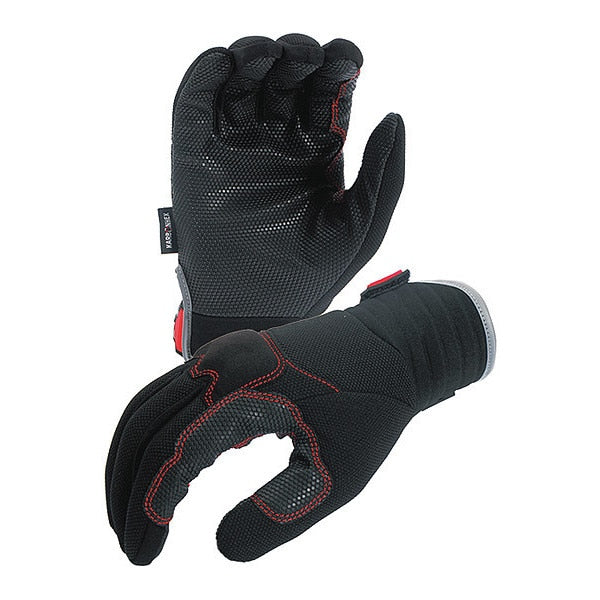 Mechanics Gloves, XL, Black/Red