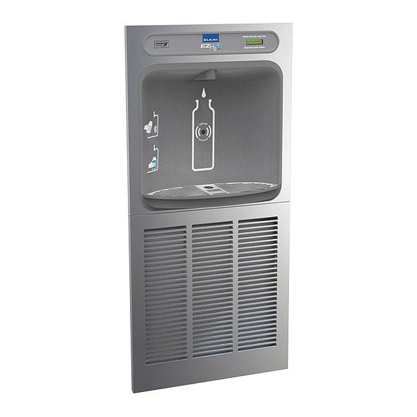 Indoor, Yes ADA, EZH2O In-Wall Bot Fil Statn, 8 gph, SS