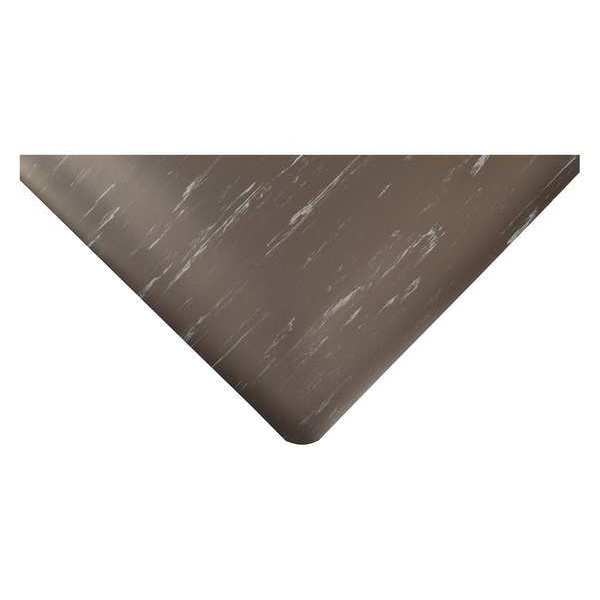 Antifatigue Mat, Black, 3 ft. L x 2 ft. W, Vinyl, Smooth Surface Pattern, 1