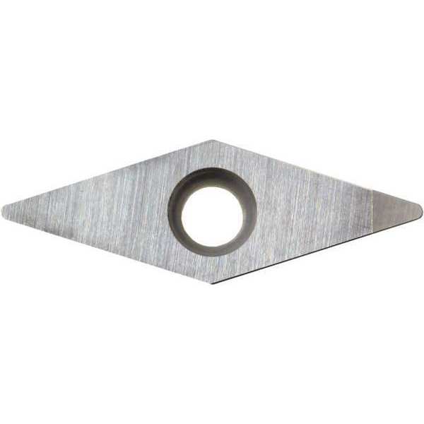 Diamond Turning Insert, Diamond, 1/4 in, VBGW, 35  Degrees, 1/64 in, CBN