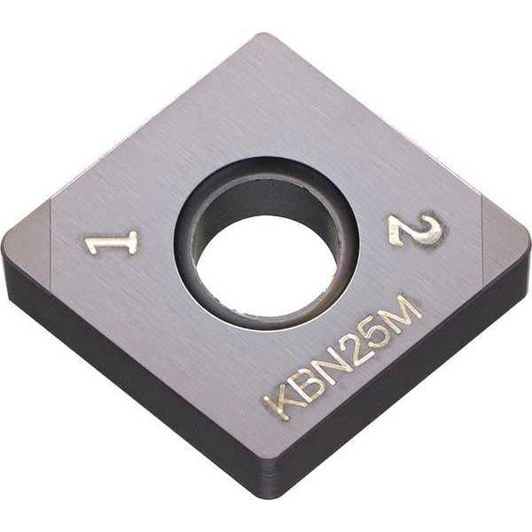 Diamond Turning Insert, Diamond, 1/2 in, CNGA, 80  Degrees, 1/32 in, CBN