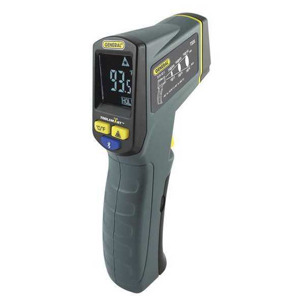 Infrared Thermometer, Backlit LCD, -40 Degrees  to 1076 Degrees F, Single Dot Laser Sighting