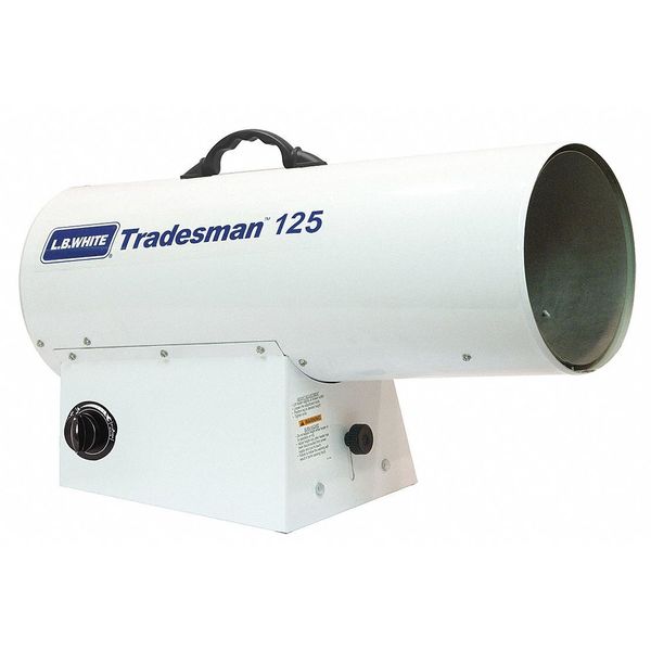 Forced Air Portable Gas Heater, Liquid Propane, 400 cfm, 9 3/4 in Wx