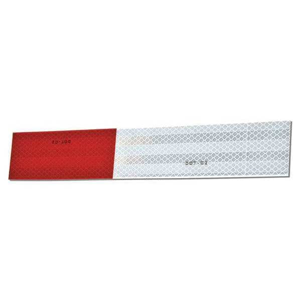 Reflective Tape Strips, Red/White, PK10