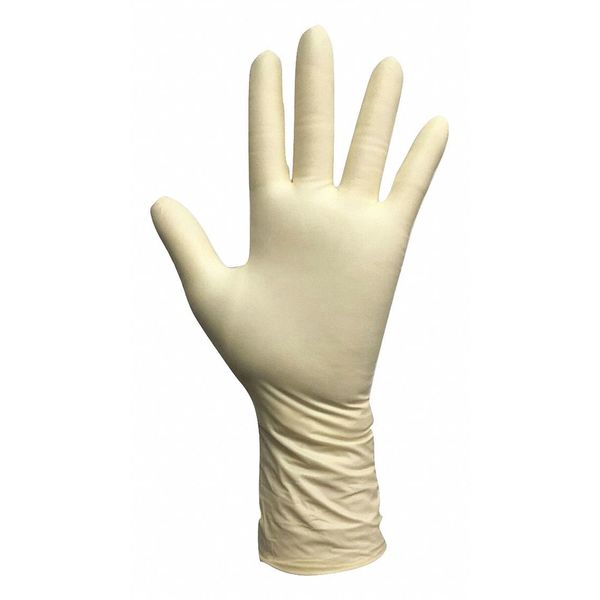 Disposable Gloves, Natural Rubber Latex, Powder Free, Natural, XL, 100 PK
