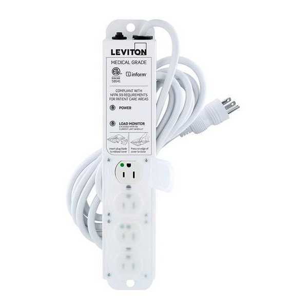 Outlet Strip, 15 A, 15 ft Cord L, 4 Outlets