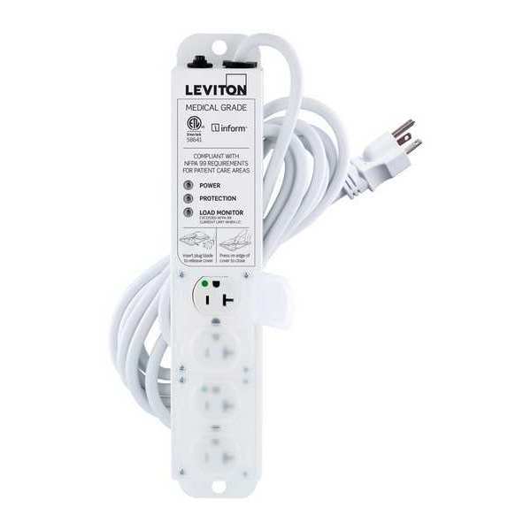 Outlet Strip, 20 A, 15 ft Cord L, 4 Outlets