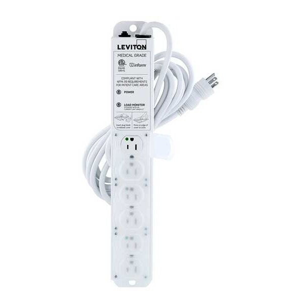 Outlet Strip, 15 A, 15 ft Cord L, 6 Outlets