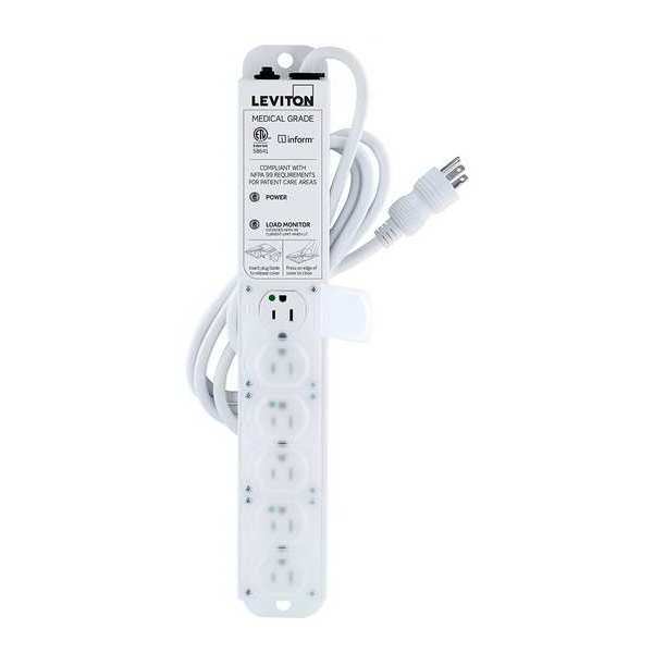 Outlet Strip, 15 A, 7 ft Cord L, 6 Outlets