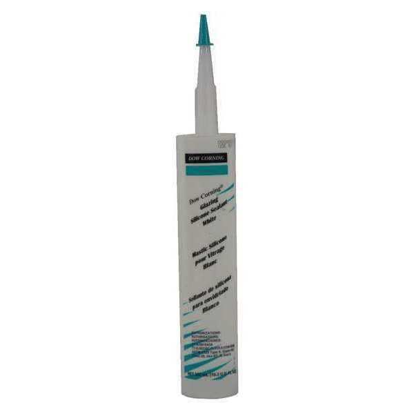 Glazing Sealant, 10.3 oz, Cartridge, White, RTV Silicone Base