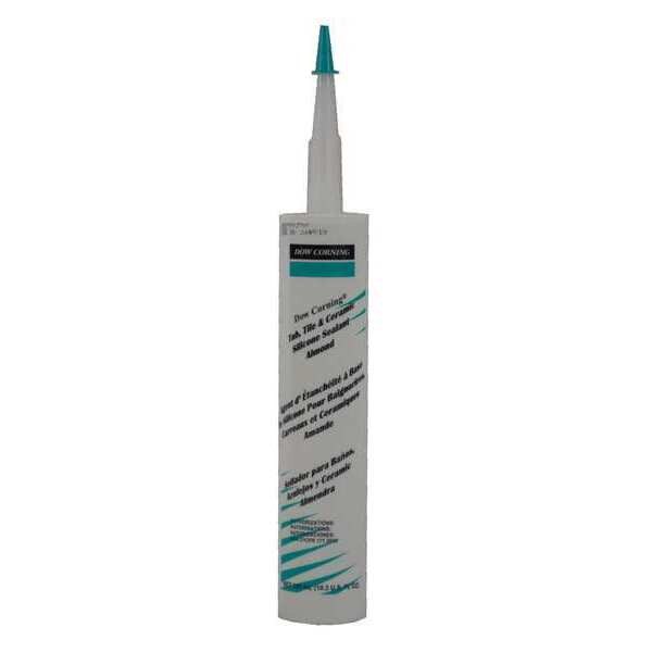 Tub, Tile & Ceramic Sealant, 10.3 oz, Cartridge, Almond, Silicone Elastomer Base