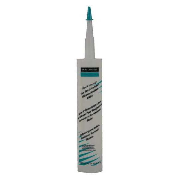 Tub, Tile & Ceramic Sealant, 10.3 oz, Cartridge, White, Silicone Elastomer Base