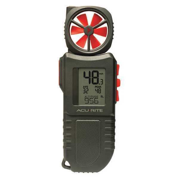 Anemometer, 0 to 199 Velocity (FPM), LCD